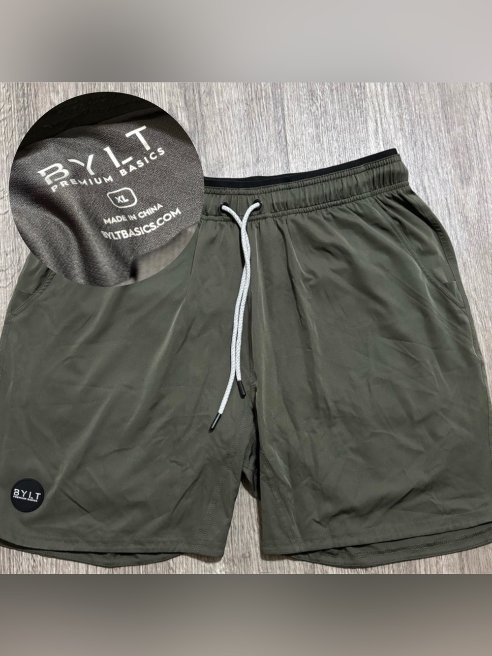 BYLT Performance Shorts Men’s XL Green Lined Training Athletic Fit